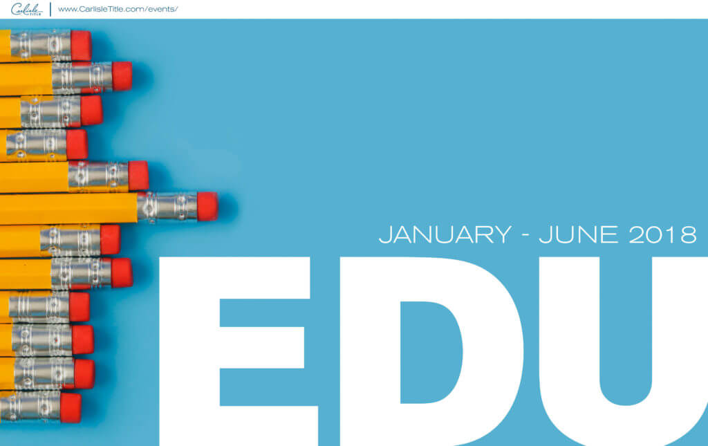 Carlisle Title CE Real Estate Course Schedule